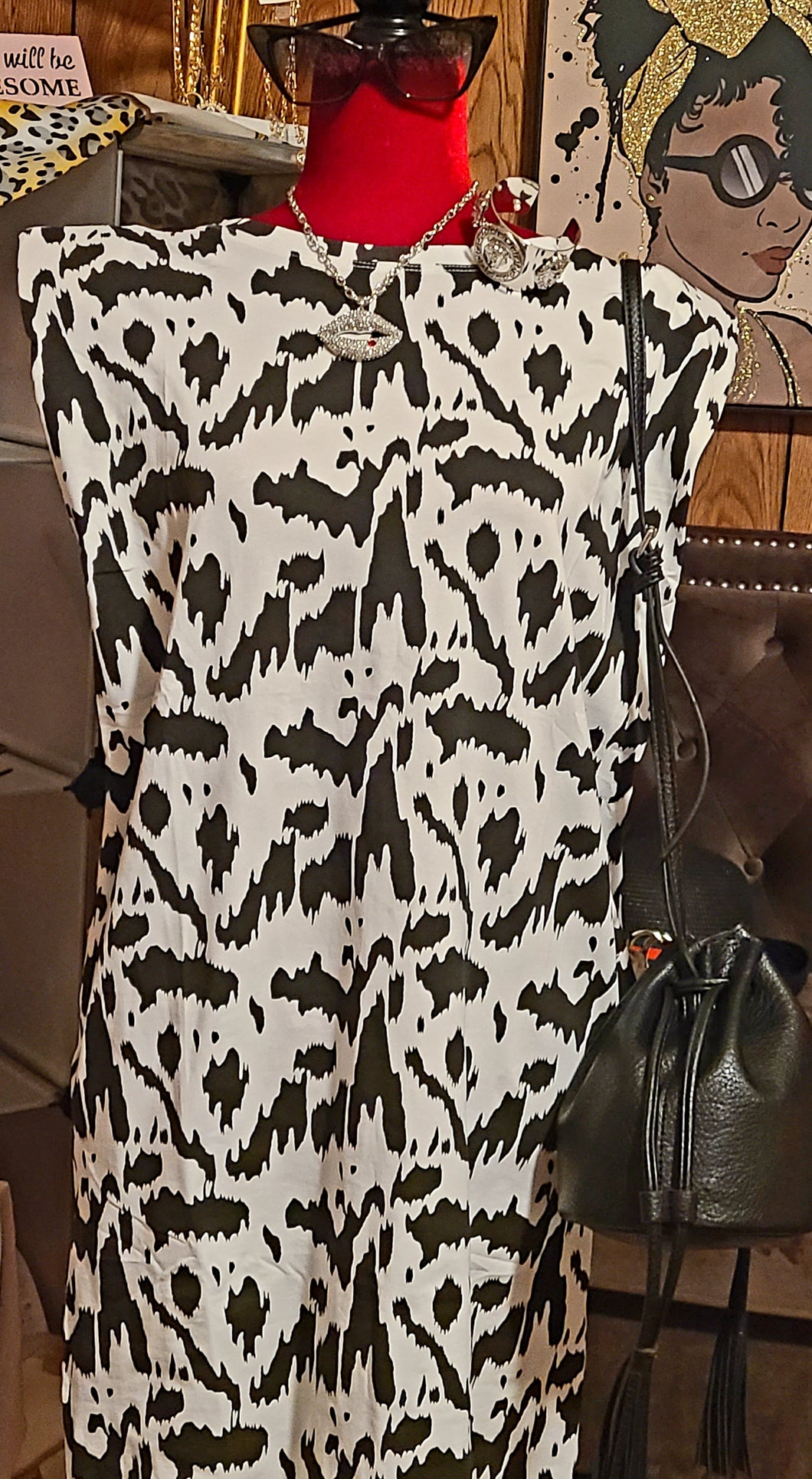 Black Splash T Shirt Dress