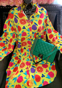 Ms. Tabitha Vibrant Shirt Dress